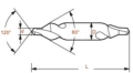 Bild 2 von ZentrierbohrerHSS-G  / (Größe) Ø1,00/Ø3,15mm